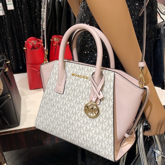 MICHAEL KORS
Avril Small Logo Top-Zip Satchel
Powder Blush Multi 
NWT - Picture 5 of 16